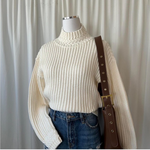 L.L. Bean Signature Women's Signature Original Cotton Ribbed Sweater, Mockneck - Picture 6 of 8